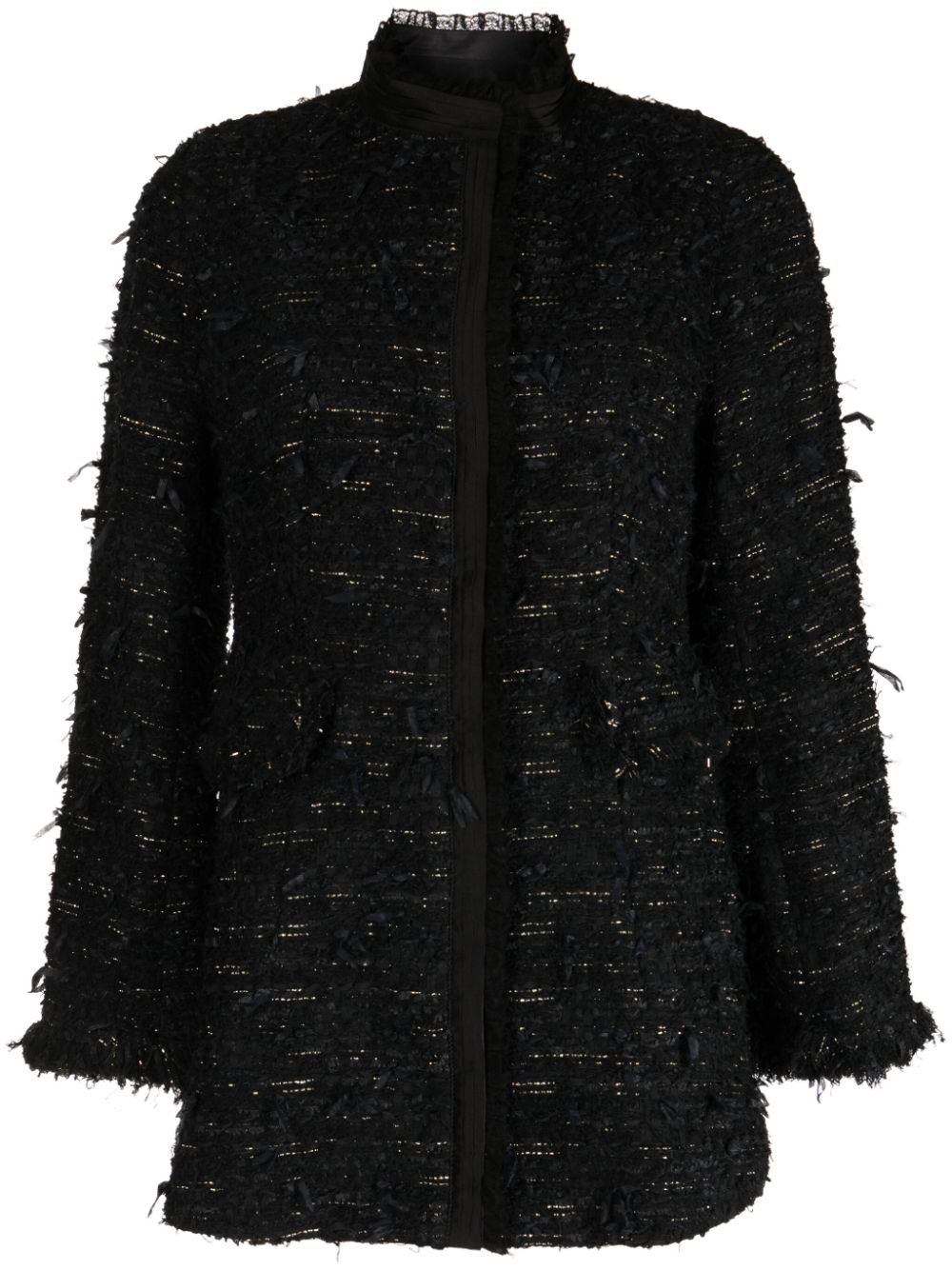 SHIATZY CHEN tweed high-neck jacket - Black von SHIATZY CHEN