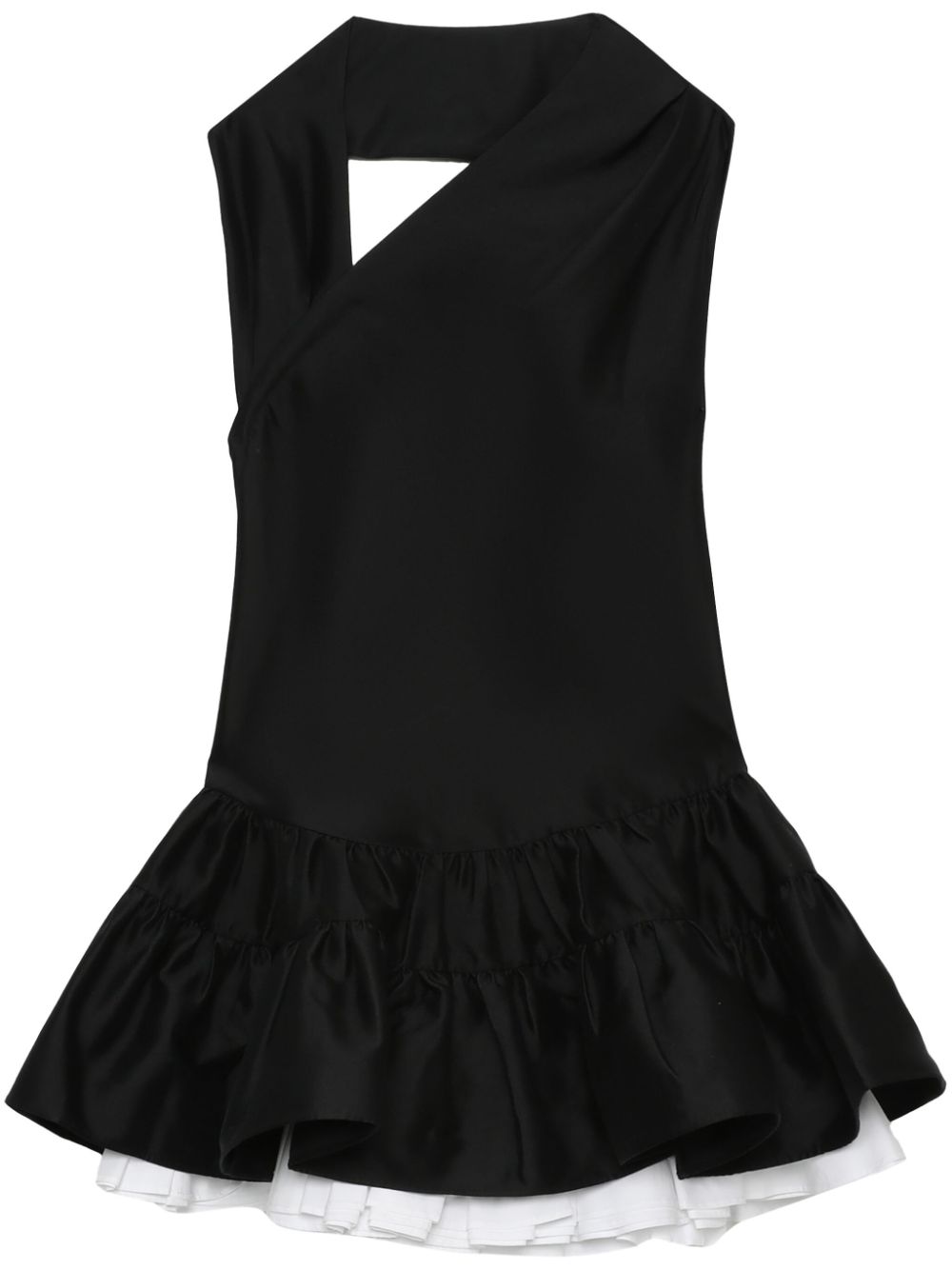 SHUSHU/TONG asymmetric twill minidress - Black von SHUSHU/TONG