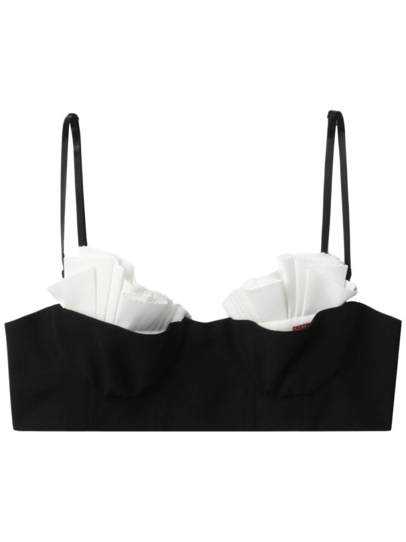 SHUSHU/TONG balconette-style cropped top - Black von SHUSHU/TONG