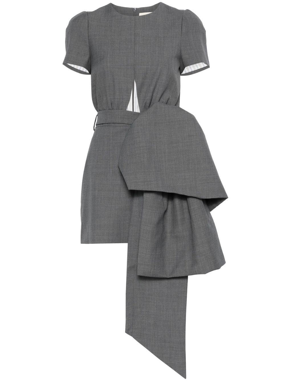 SHUSHU/TONG bow-detailed mini dress - Grey von SHUSHU/TONG