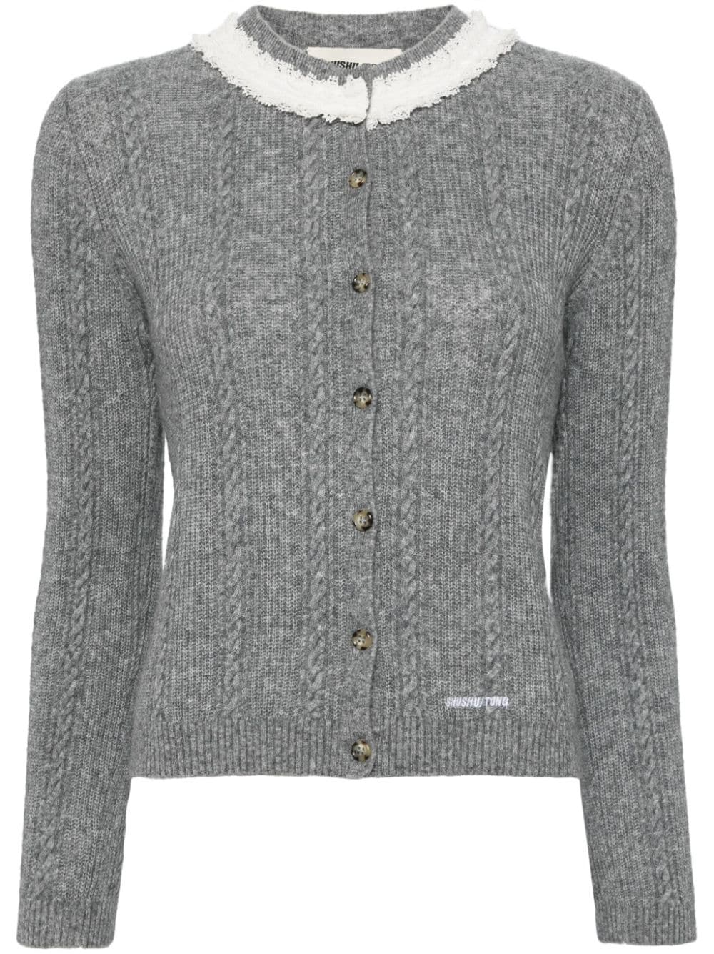 SHUSHU/TONG collar embellished cardigan - Grey von SHUSHU/TONG