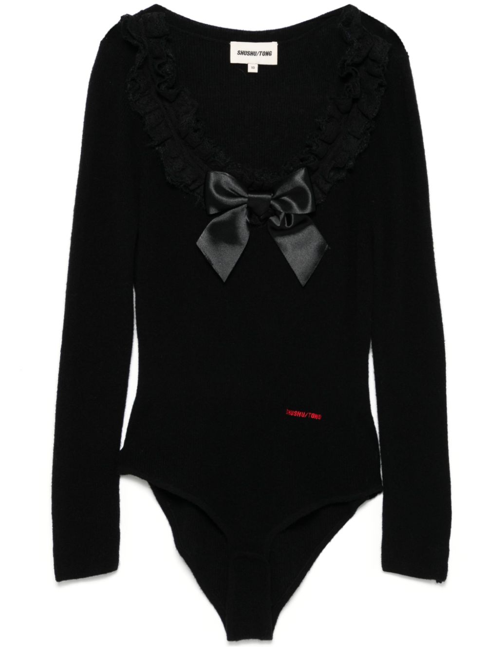 SHUSHU/TONG embellished-neckline bodysuit - Black von SHUSHU/TONG