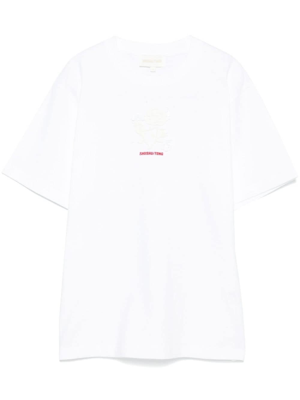 SHUSHU/TONG floral-appliqué T-shirt - White von SHUSHU/TONG