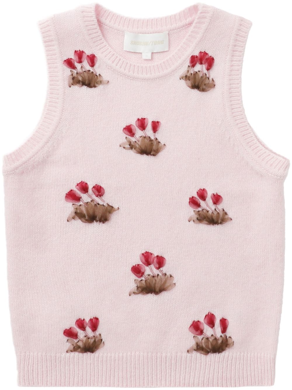 SHUSHU/TONG floral-appliqué vest - Pink von SHUSHU/TONG