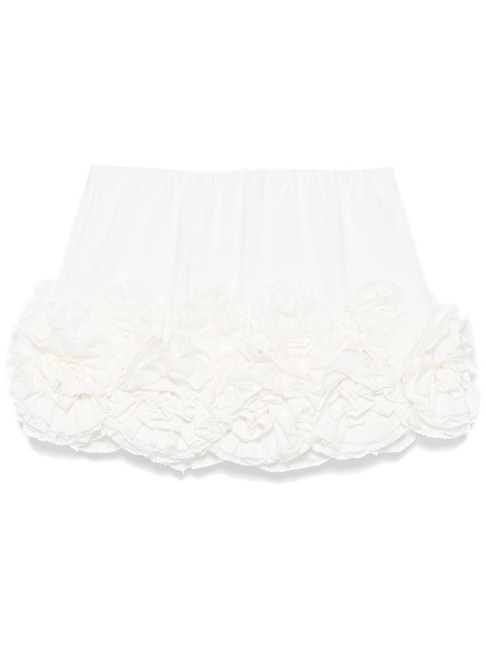 SHUSHU/TONG floral-embellished mini skirt - White von SHUSHU/TONG