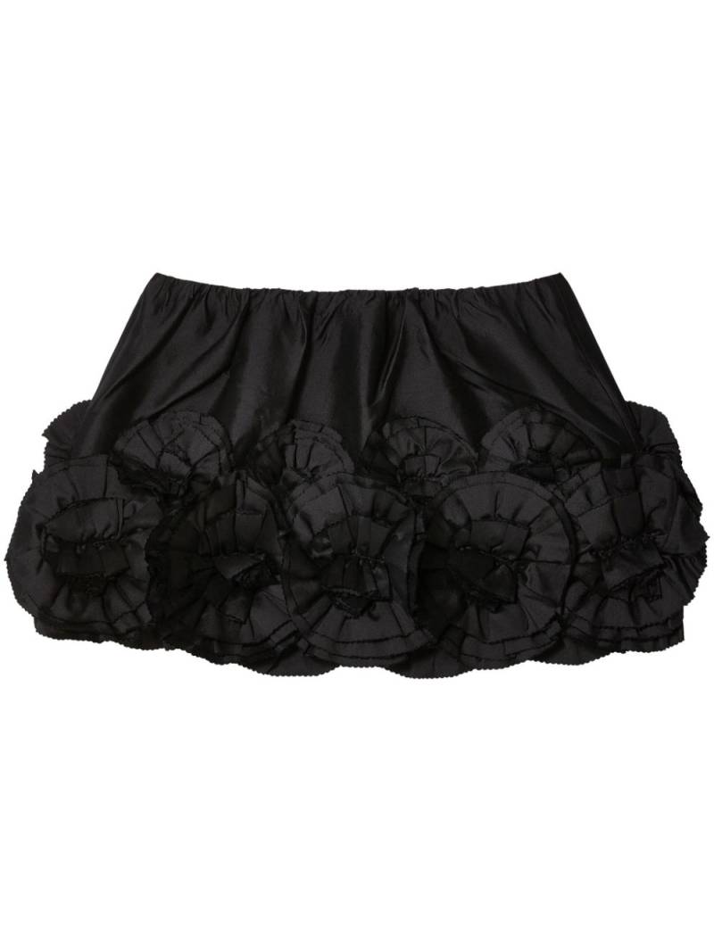 SHUSHU/TONG floral-embellished skirt - Black von SHUSHU/TONG