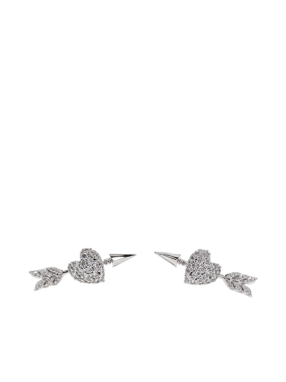 SHUSHU/TONG heart-motif stud earrings - Silver von SHUSHU/TONG