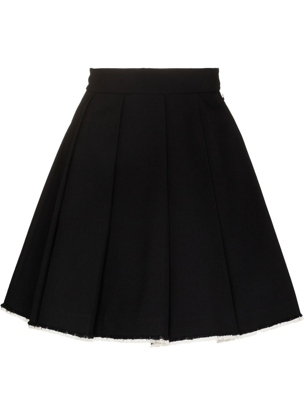 SHUSHU/TONG pleated raw-hem skirt - Black von SHUSHU/TONG