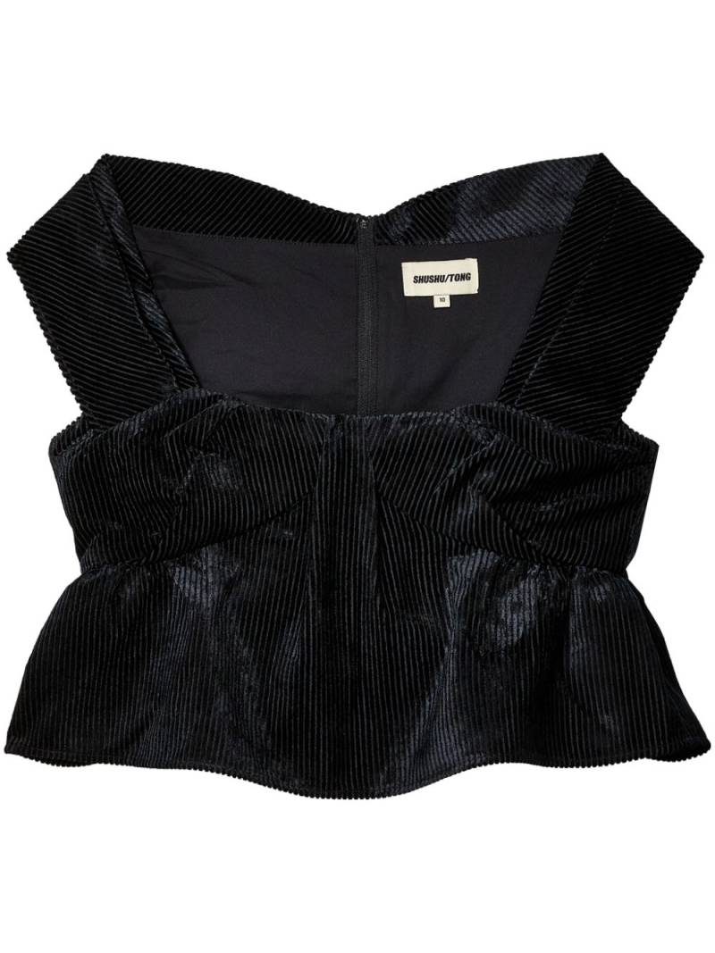 SHUSHU/TONG pleated top - Black von SHUSHU/TONG