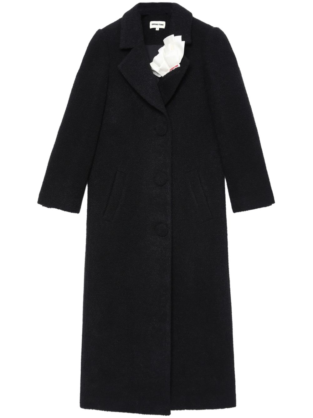 SHUSHU/TONG ruffle-detail coat - Black von SHUSHU/TONG