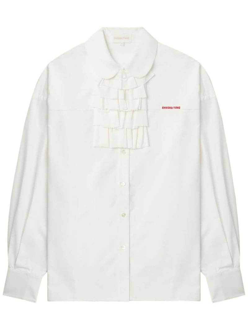 SHUSHU/TONG ruffle-detail shirt - White von SHUSHU/TONG