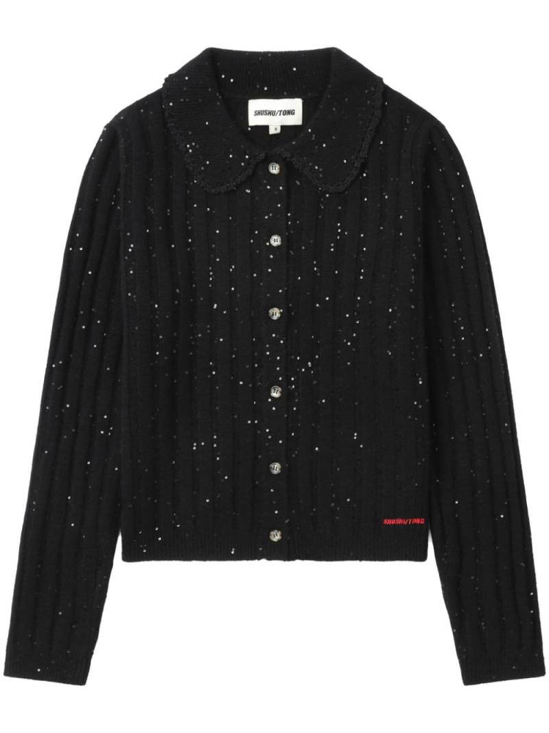 SHUSHU/TONG sequin-embellished cardigan - Black von SHUSHU/TONG