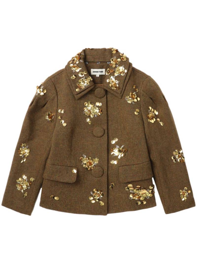 SHUSHU/TONG sequin-embellished jacket - Brown von SHUSHU/TONG