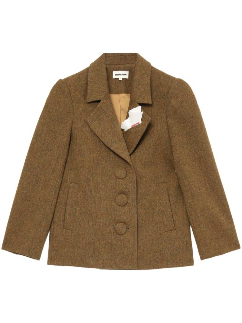 SHUSHU/TONG wool blazer - Brown von SHUSHU/TONG