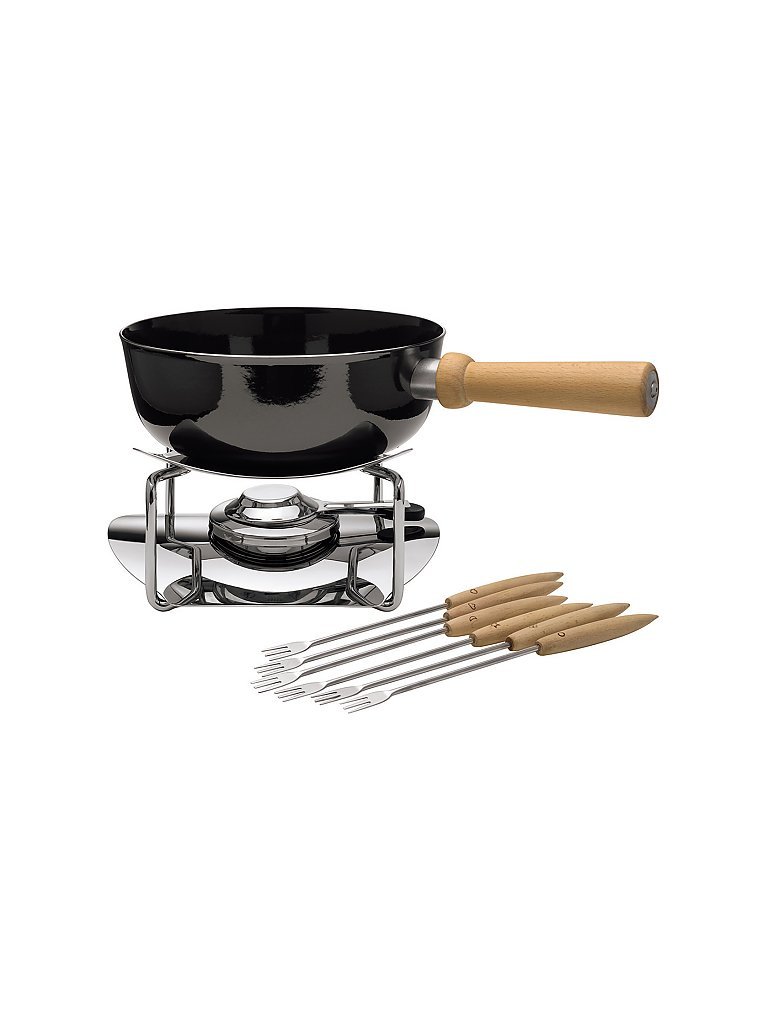 SILIT Käsefondue-Set 9-tlg. 23cm/2,8l (Schwarz) Silargan schwarz von SILIT