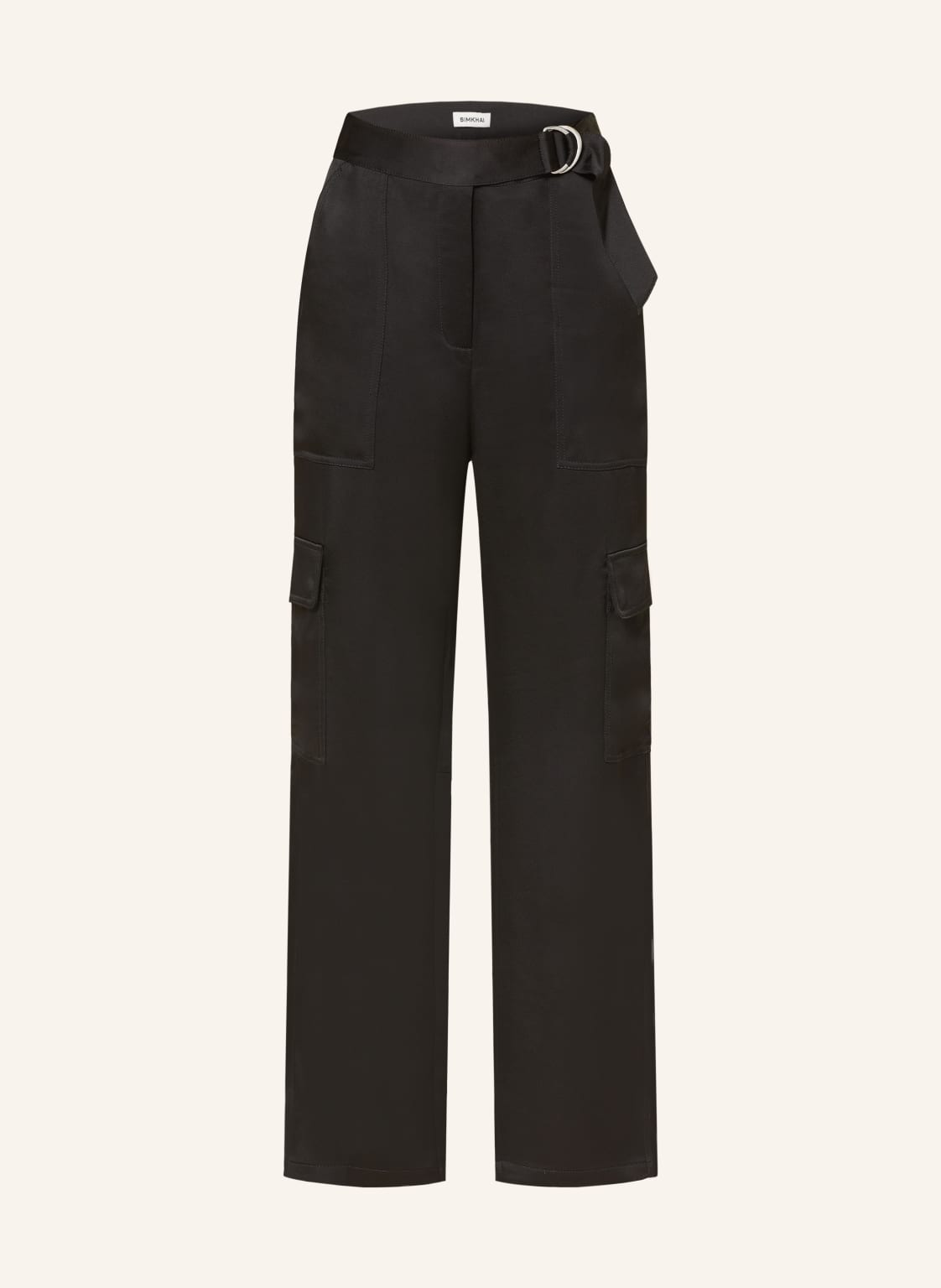 Simkhai Cargohose Carolina Aus Satin schwarz Simkhai Cargohose Carolina Aus Satin schwarz von SIMKHAI