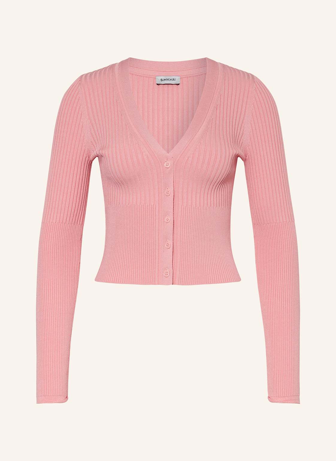 Simkhai Cropped-Strickjacke Ailany pink von SIMKHAI