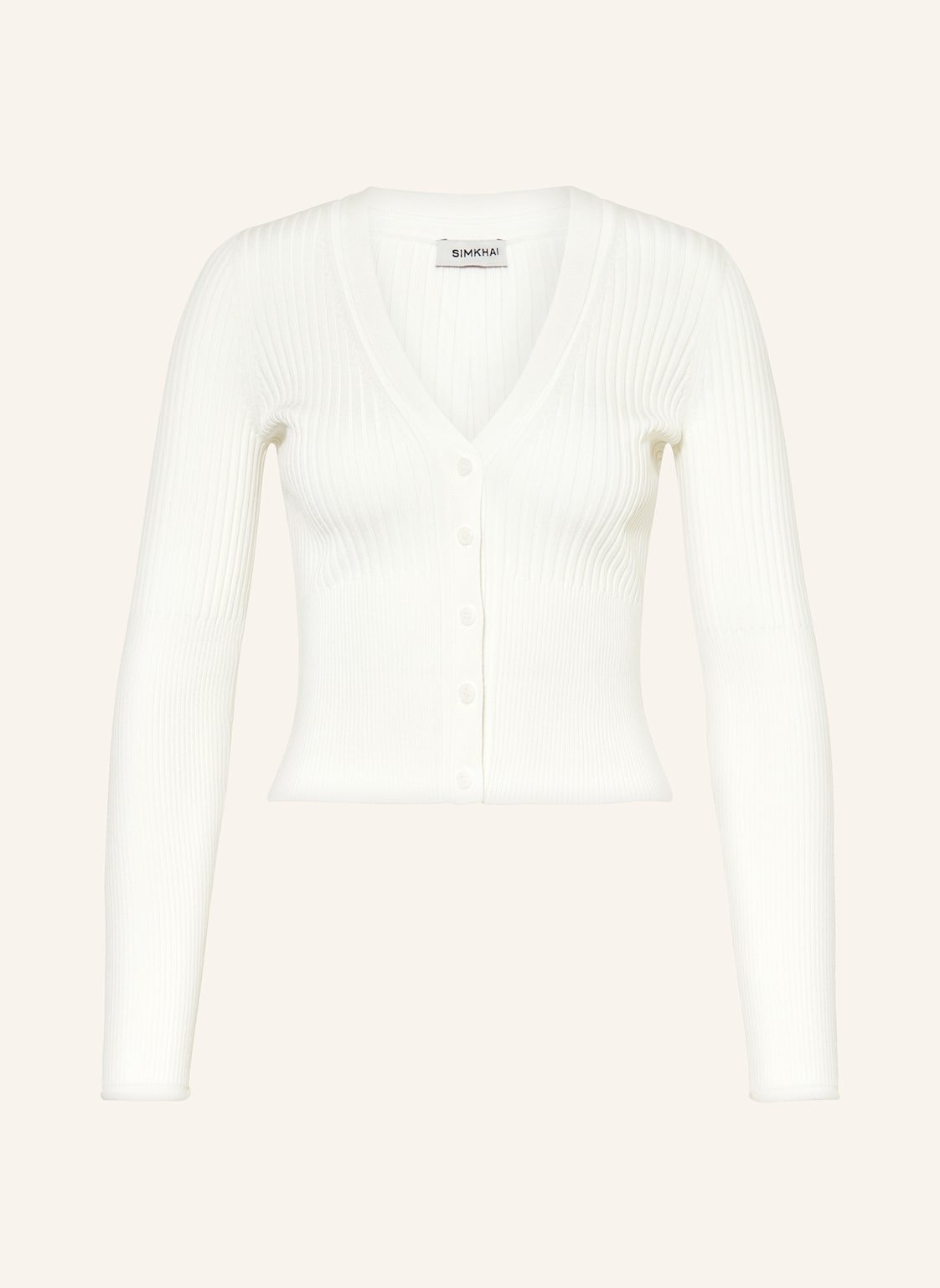 Simkhai Cropped-Strickjacke Ailany weiss Simkhai Cropped-Strickjacke Ailany weiss von SIMKHAI