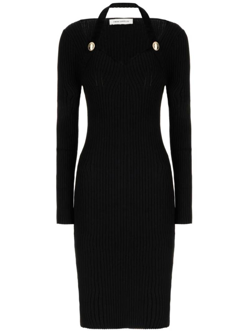 SIMONA CORSELLINI knitted midi dress - Black von SIMONA CORSELLINI