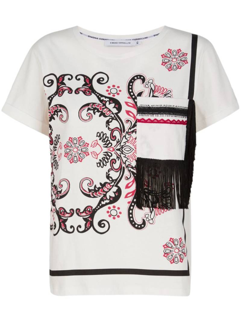 SIMONA CORSELLINI paisley-print T-shirt - White von SIMONA CORSELLINI