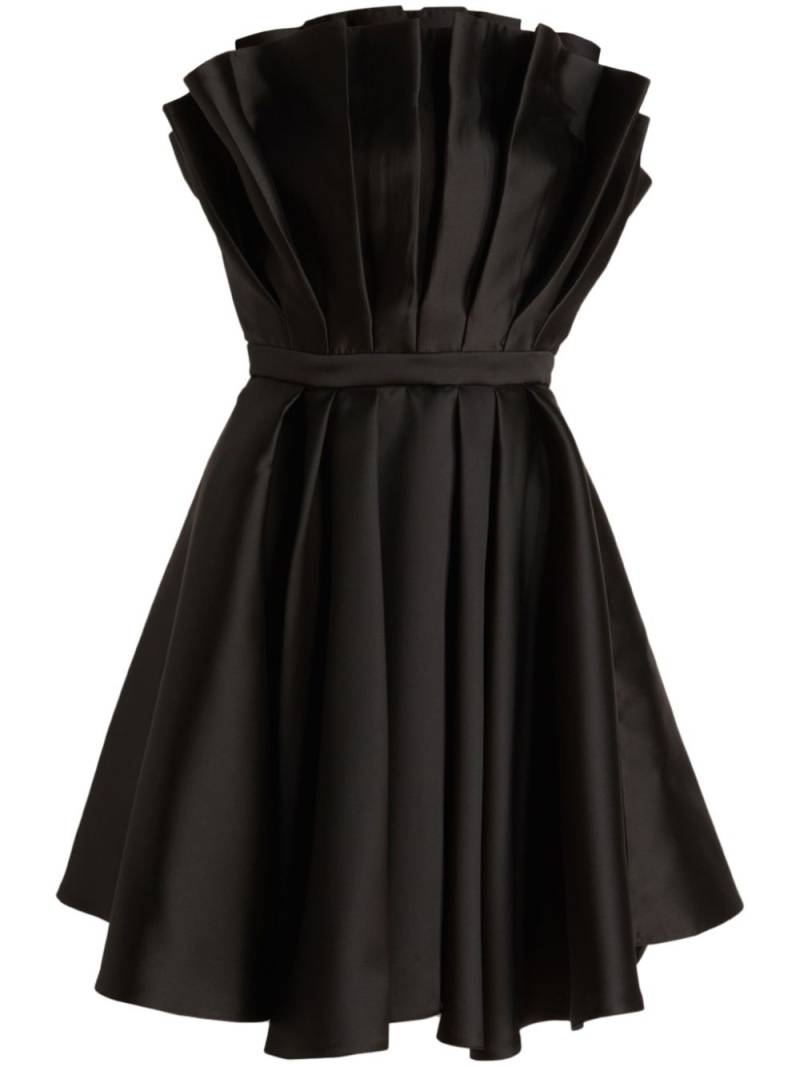 SIMONA CORSELLINI pleated mini dress - Black von SIMONA CORSELLINI