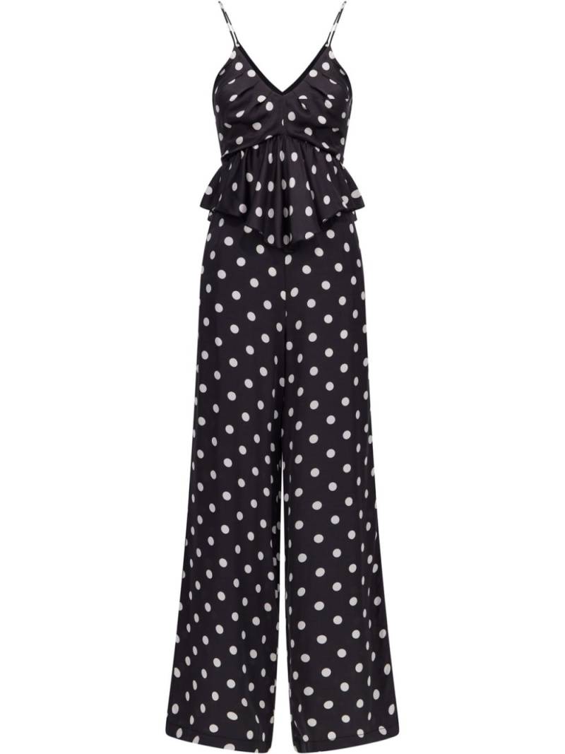 SIMONA CORSELLINI polka-dot print playsuit - Black von SIMONA CORSELLINI