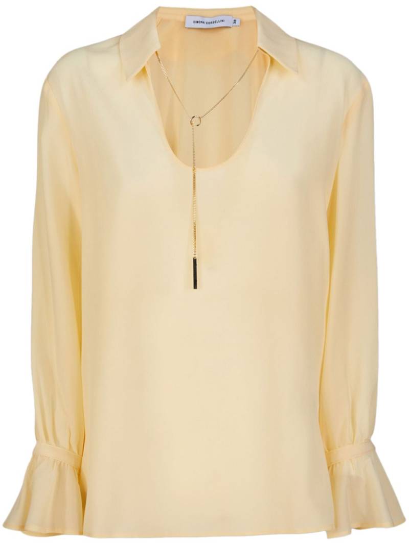 SIMONA CORSELLINI silk shirt - Neutrals von SIMONA CORSELLINI