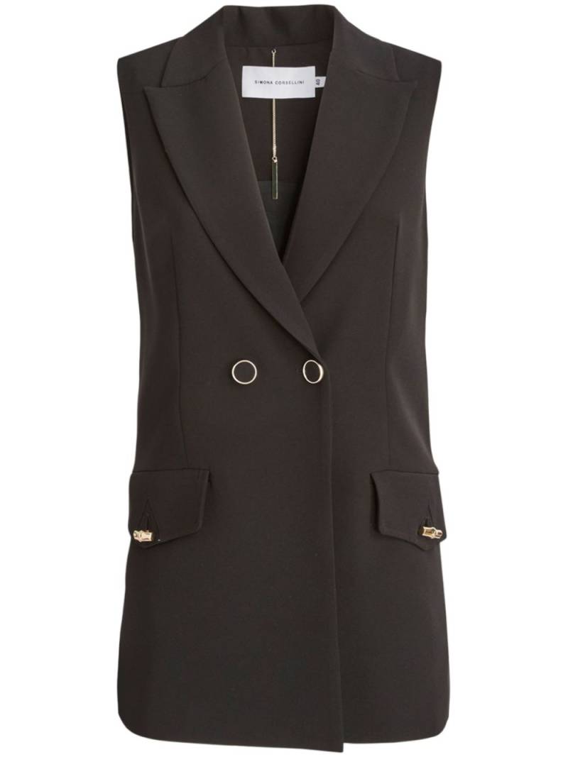 SIMONA CORSELLINI sleeveless blazer - Brown von SIMONA CORSELLINI