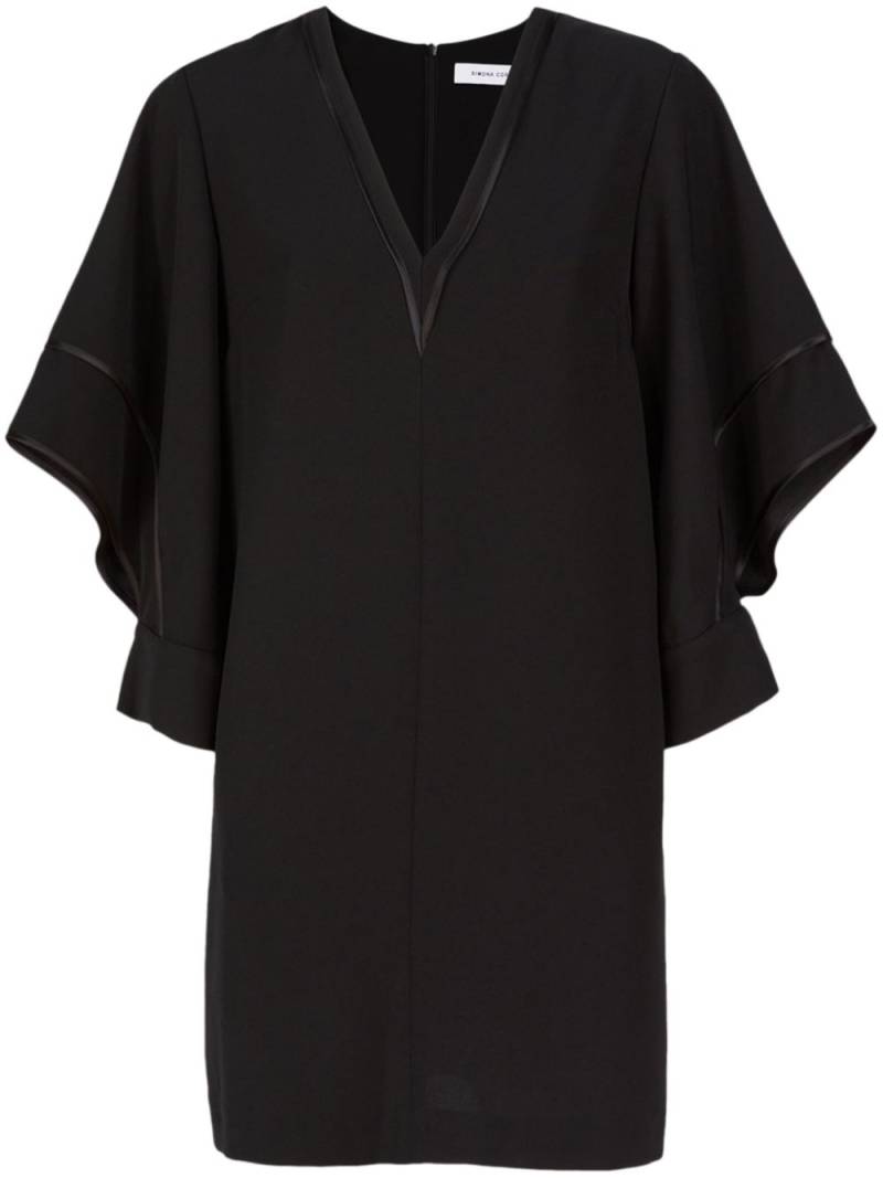 SIMONA CORSELLINI v-neck mini dress - Black von SIMONA CORSELLINI