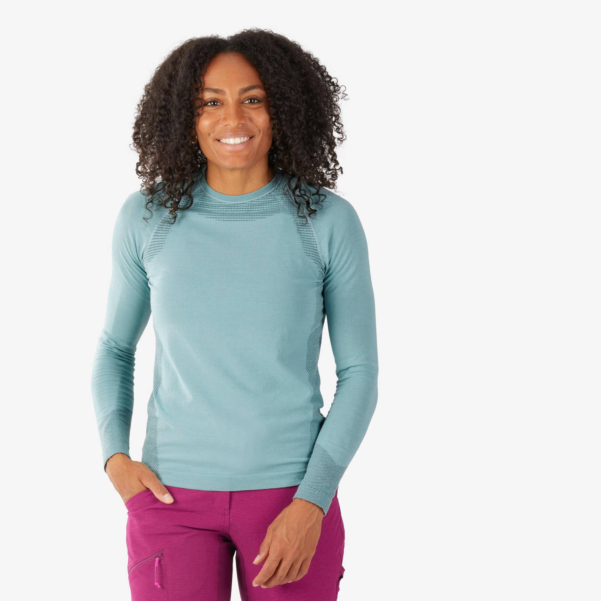 Langarmshirt - Alpinism Damen Blau Bedruckt L von SIMOND