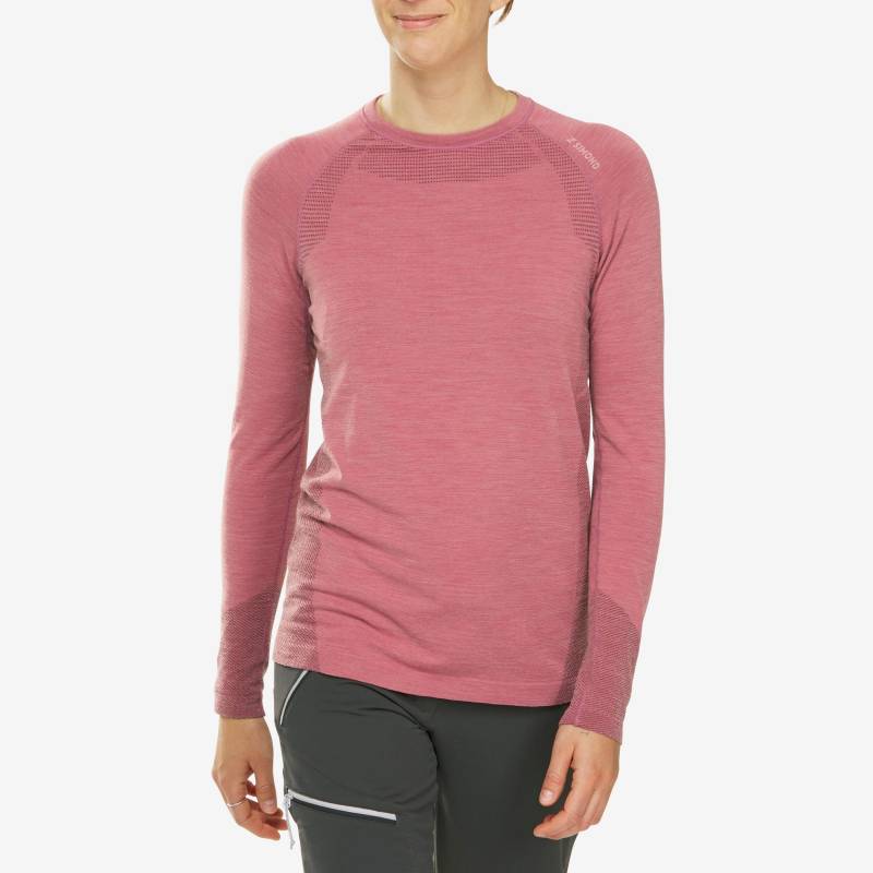 Langarmshirt - Seamless Damen Dunkelrosa L von SIMOND