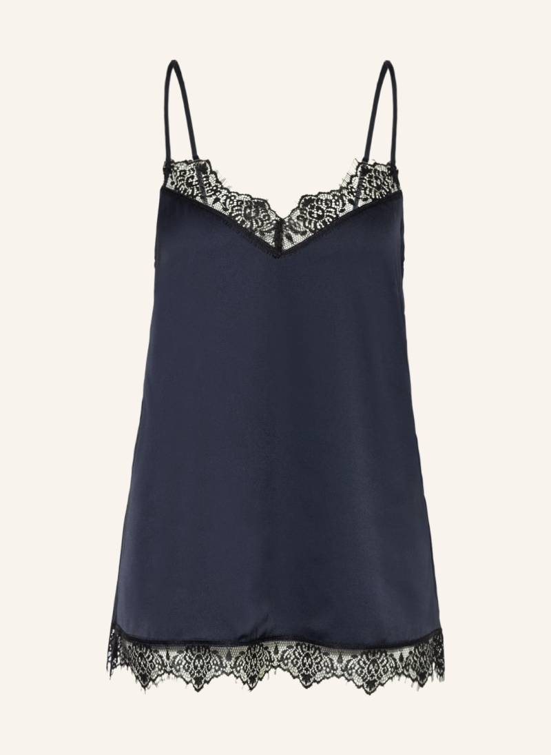 Simone Pérèle Schlaftop Satin Secrets Aus Satin blau von SIMONE PÉRÈLE