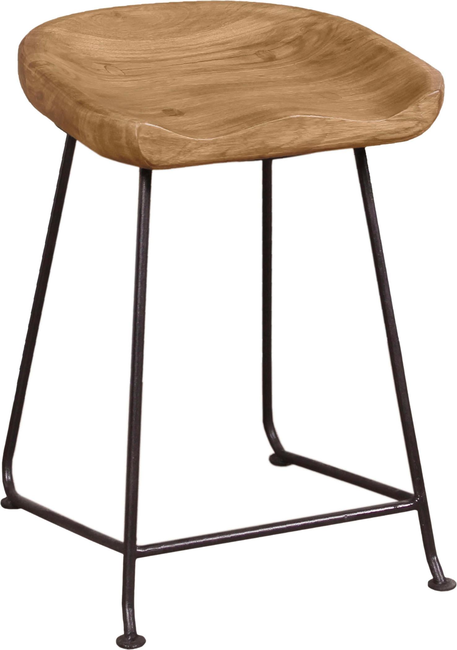 SIT Hocker »Live Edge«, aus massiver Akazie, mit Metallgestell von SIT