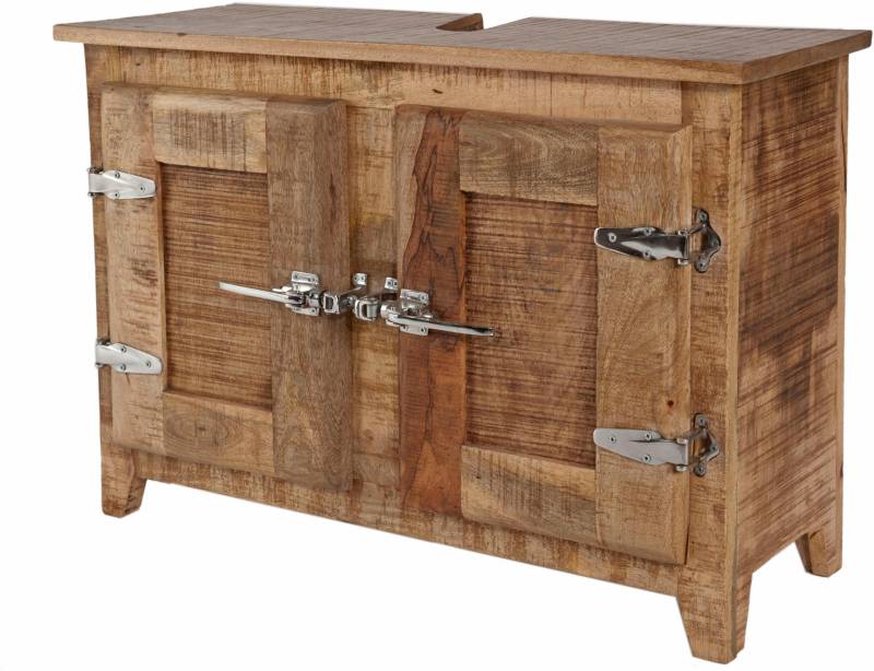 SIT Waschbeckenunterschrank »Frigo«, Mangoholz im Antik-Look mit Kühlschrankgriffen, Breite 88 cm von SIT