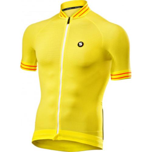 SIXS Fahrrad T-Shirt CLIMA JERSEY - gelb-weiss (Grösse: L) von SIXS