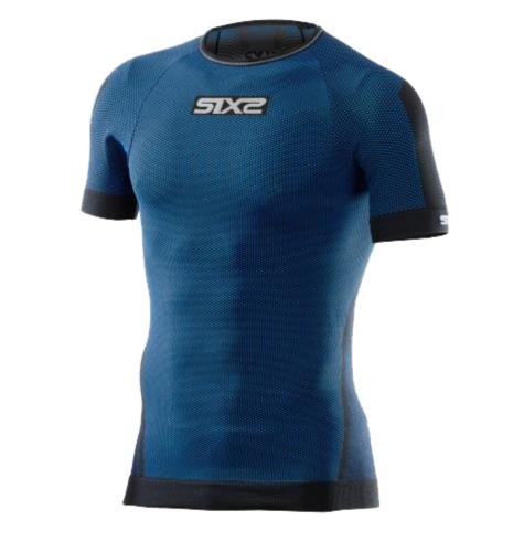 SIXS Funktions T-Shirt TS1 Uni - schwarz-petrol (Grösse: XL/2XL)