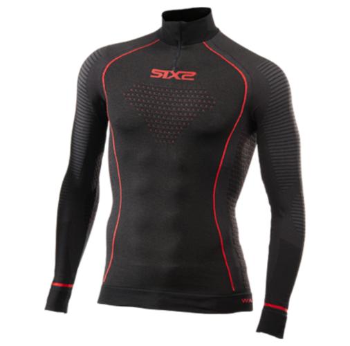 SIXS Funktionsshirt-langarm mit Zip Kragen Blazefit TS13W CU - schwarz (Grösse: 3Xl/4XL) von SIXS