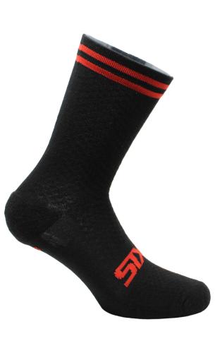 SIXS Kurze Socken MERINOS SOCKS - schwarz-rot (Grösse: 36/39) von SIXS