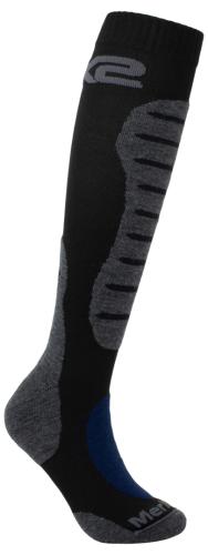 SIXS Lange Socken MOT2 MERINOS - schwarz-grau (Grösse: 36/39) von SIXS