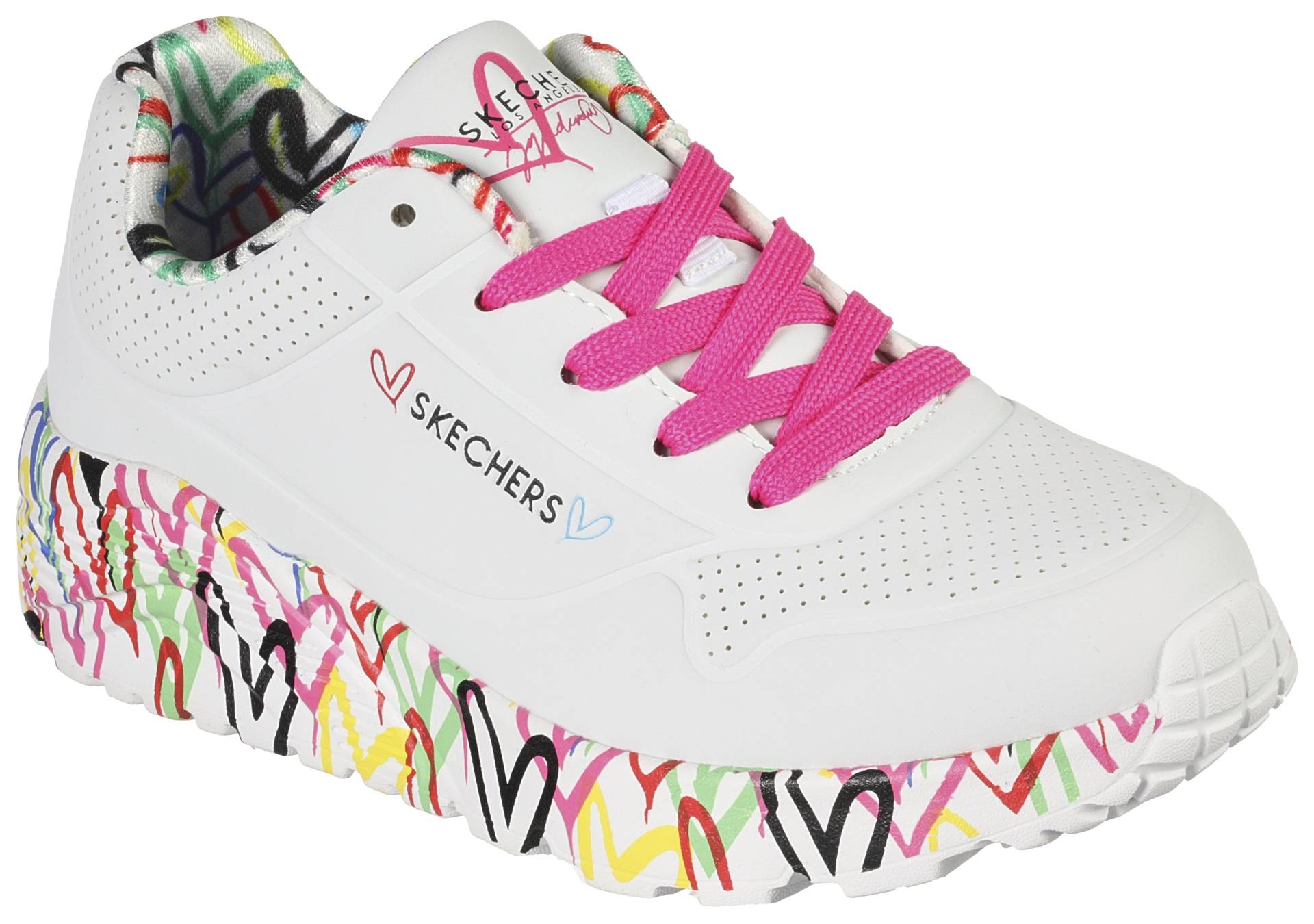 Skechers Sneaker »UNO LITE-LOVELY LUV«, Schnürschuh mit bedruckter Sohle, Grössenschablone zum Download von Skechers