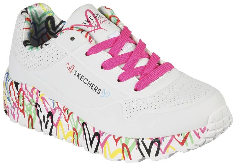 Skechers Kids Sneaker »UNO LITE-LOVELY LUV«, Plateausneaker, Chunky Sneaker, Schnürschuh mit bedruckter Sohle von SKECHERS Kids