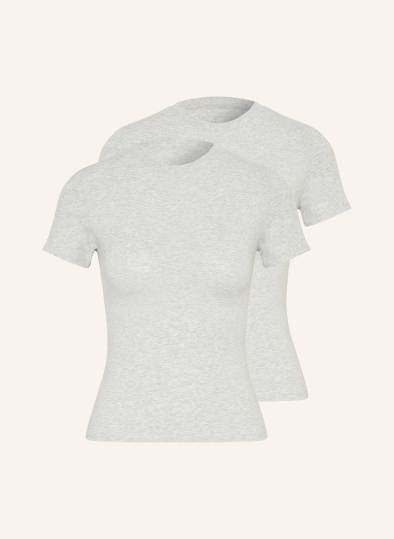 Skims 2er-Pack T-Shirts Cotton Jersey grau von SKIMS