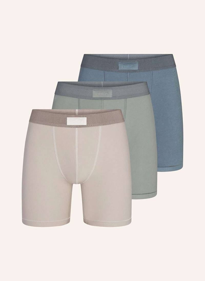 Skims 3er-Pack Boxershorts Skims Cotton grau von SKIMS