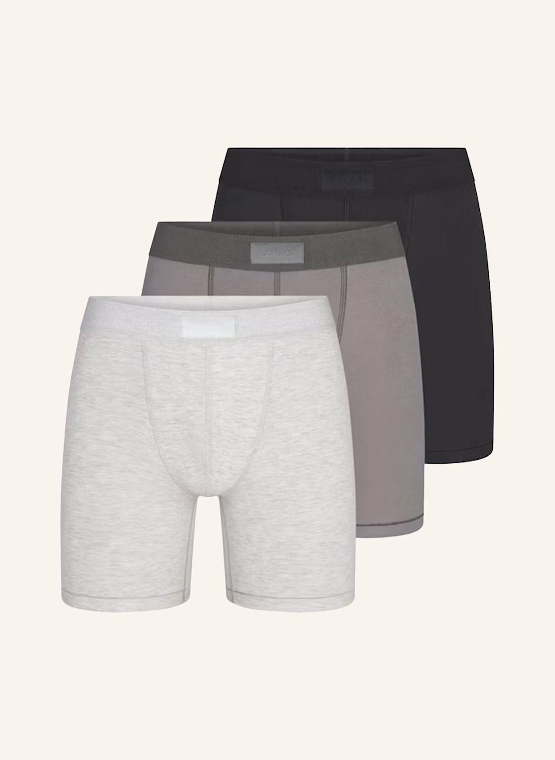 Skims 3er-Pack Boxershorts Skims Cotton grau von SKIMS