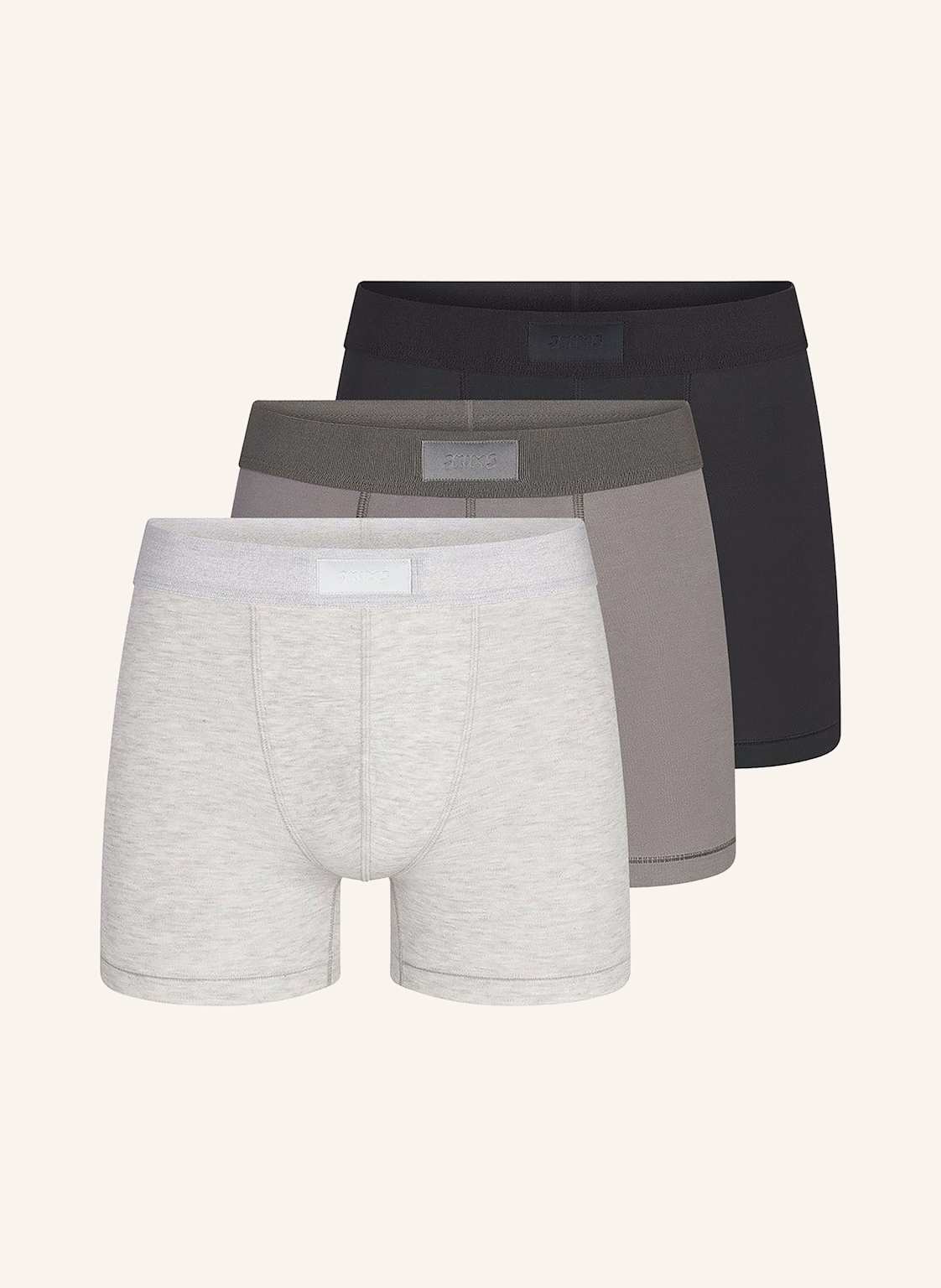 Skims 3er-Pack Boxershorts Skims Cotton grau von SKIMS