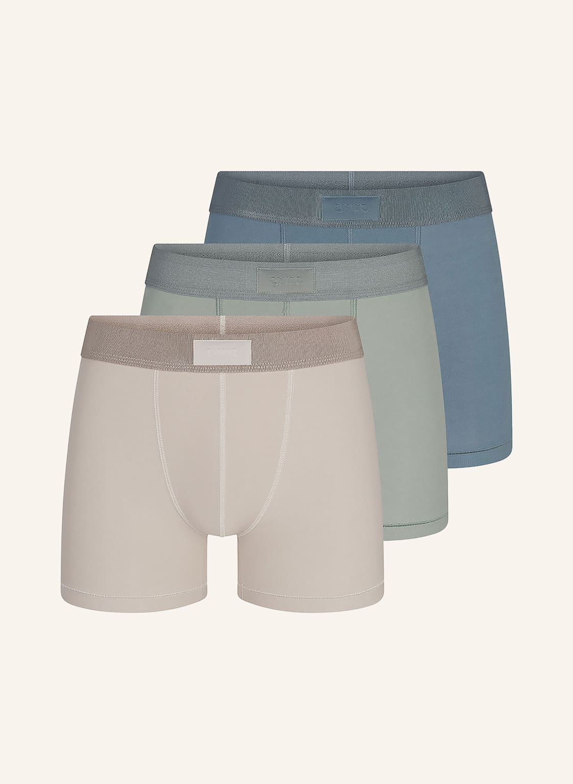 Skims 3er-Pack Boxershorts Skims Cotton grau von SKIMS