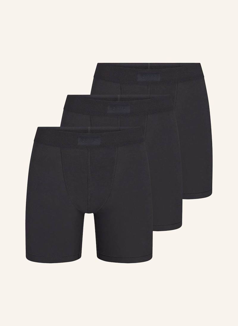 Skims 3er-Pack Boxershorts Skims Cotton schwarz von SKIMS