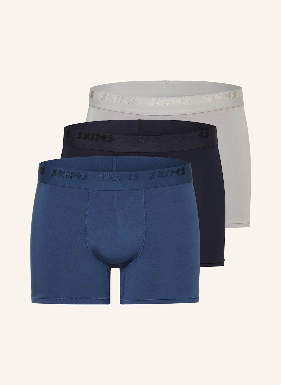 Skims 3er-Pack Boxershorts Skims Stretch blau von SKIMS