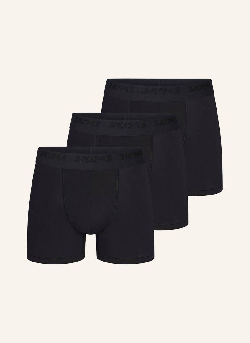 Skims 3er-Pack Boxershorts Skims Stretch schwarz von SKIMS