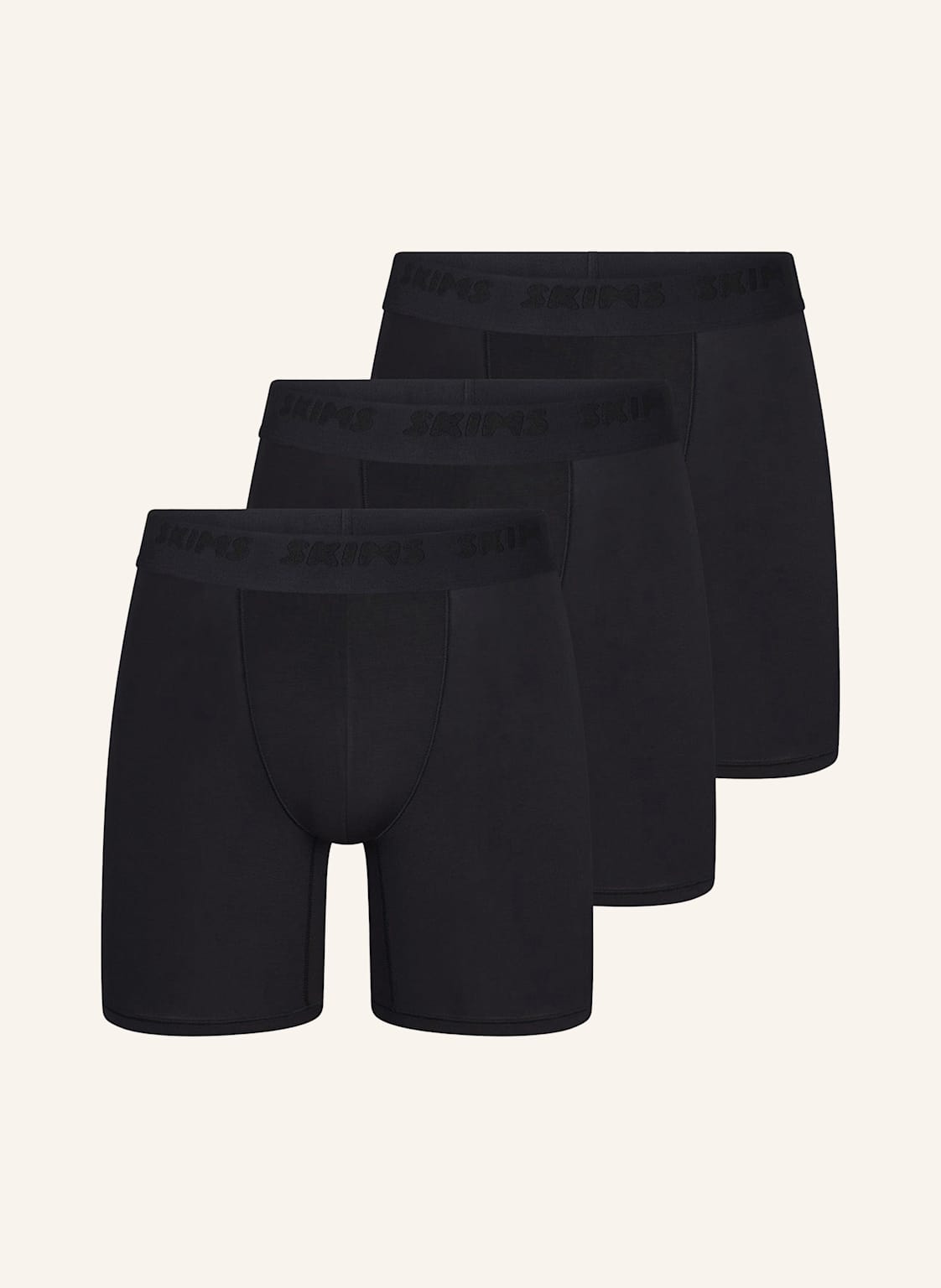 Skims 3er-Pack Boxershorts Skims Stretch schwarz von SKIMS